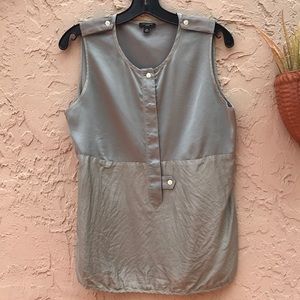 Elegant Green Gray Sleeveless Top